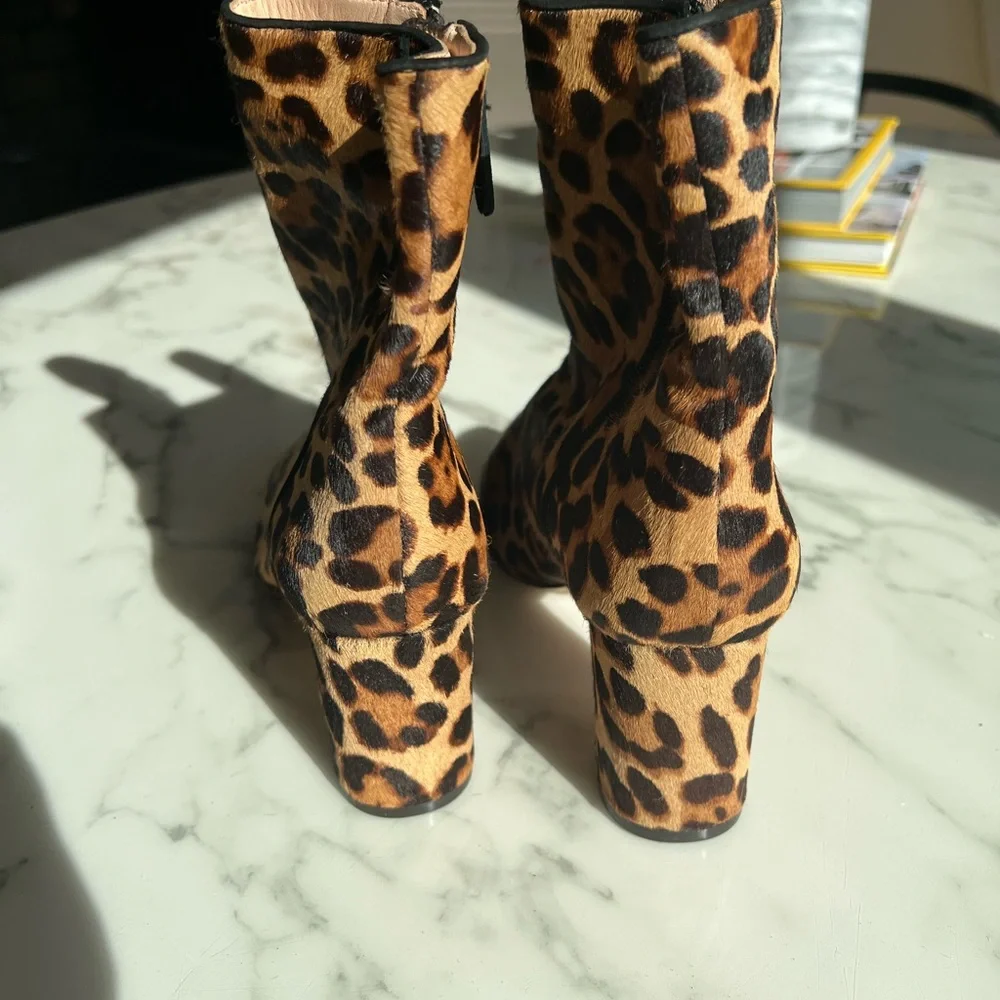 Leopard Print Ankle Boots - Picture 2 of 4